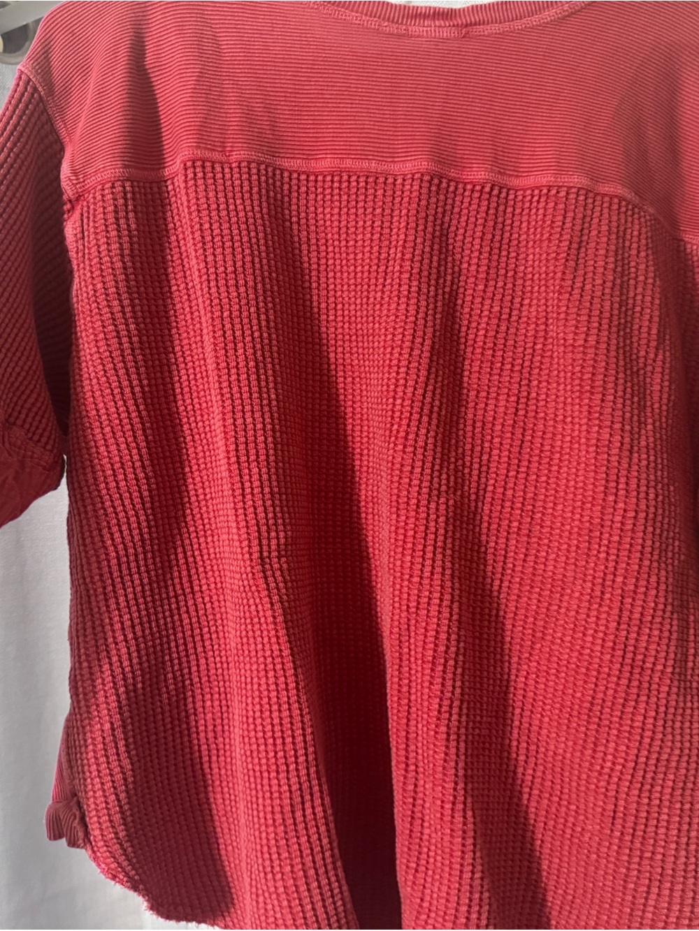 Fp One Ribbed Thermal Pullover Sweatshirt - Raspberry - Picture 4 of 4